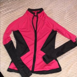 Pink and Gray Athletic Zip Up